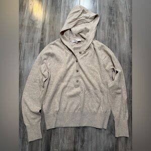LOFT Cream Hooded Sweater